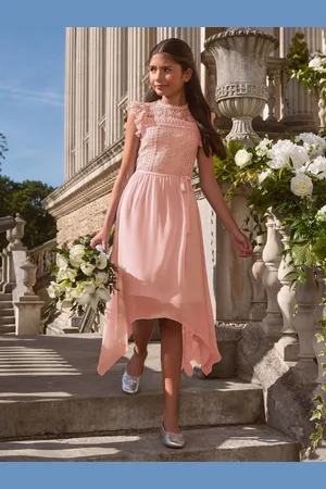 Lipsy London Lace Front Flutter Sleeve Occasion Dress (5-16yrs)128134 cm