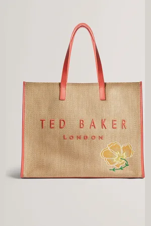 Ted Baker Floraff-Floral Applique Extra Large Raffia Icon BagJeden