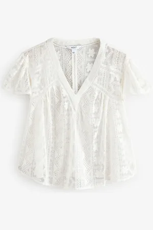 Next V-Neck Short Sleeve Lace Blouse38