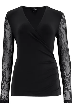 Pour Moi Julie Slinky Jersey Lace Long Sleeve Top36