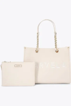 Carvela Cream Sorrento Midi Chain Tote BagJeden