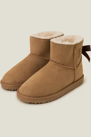 Accessorize Bow Faux Fur-Lined Suedette BootsEU 36 (UK 3)