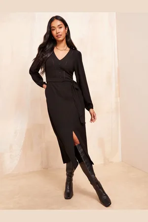 Friends Like These Ladder Trim Textured Midi Dress38