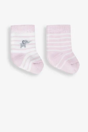 JoJo Maman Bébé 2-Pack Baby SocksNoworodek