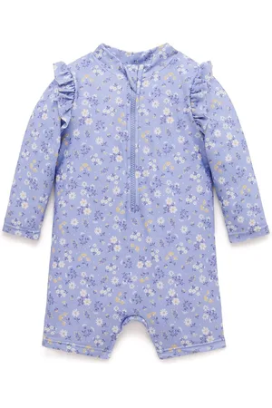 Purebaby Floral Long Sleeve Swim Sunsuit7480 cm