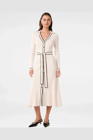 Forever New Adeline Tipped Knit Midi Dress36
