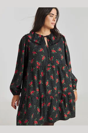 Simply Be Printed Collared Smock Dress42