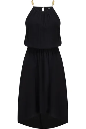 Pour Moi Gold Chain High Neck Woven Beach Dress36