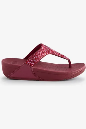 FitFlop Lulu Multi-Tonal Glitter Toe-post Black SandalsEU 42 (UK 8)