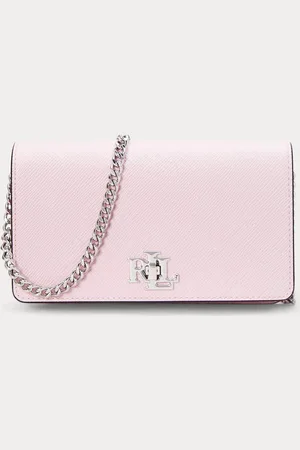 Ralph Lauren Pink Turn Lock Textured Leather Chain Cross-Body Clutch BagJeden