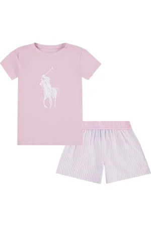 Ralph Lauren Piżama Ralph Lauren Polo z różową koszulką i szortami, z logo konia8 lat (128 cm)