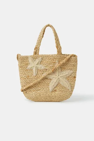 Accessorize Embroidered Starfish Jute Tote BagJeden