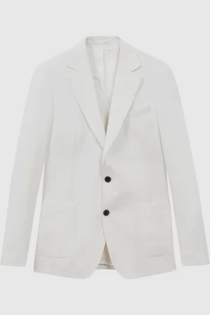 Reiss Island Sea Island Cotton Slim Fit Single Breasted Blazer38 R
