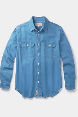 Aubin Blue Foston Denim 100% Cotton ShirtL