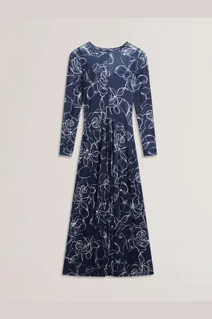 Ted Baker Norhaa Textured Mesh Baby Lock Seams Midi Dress42