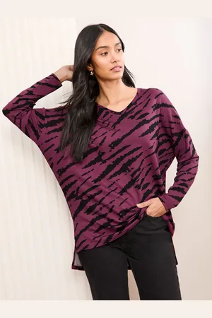 Friends Like These Soft Jersey V-Neck Long Sleeve Tunic Top48