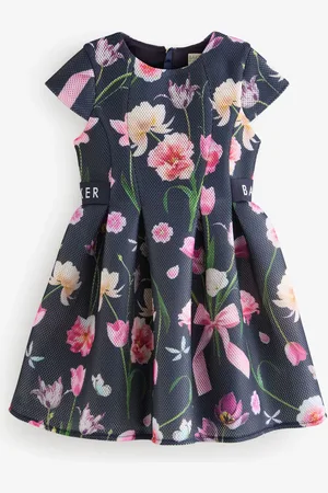 Ted Baker Navy Floral Airtex Scuba Dress13 lat (158 cm)