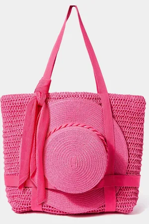 Joe Browns Skinny Scarf Straw Hat and Woven Beach Bag SetJeden