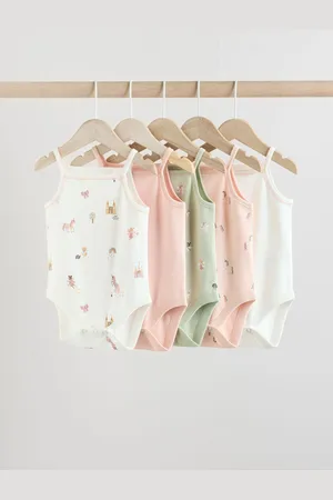 Next Baby Strappy 100% Cotton Vests 5 Pack6268 cm
