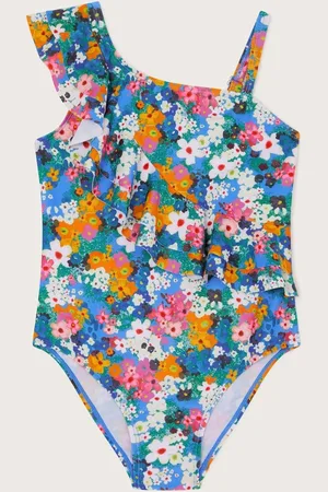 Monsoon Asymmetrical Frill Floral Swimsuit98104 cm