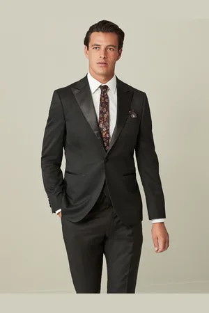 Next Tailored Fit Wool Blend Shiny Tuxedo Suit Jacket50 Regular (UK 40 R)