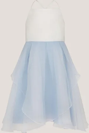 Monsoon Peony Plain Organza Party Dress116122 cm