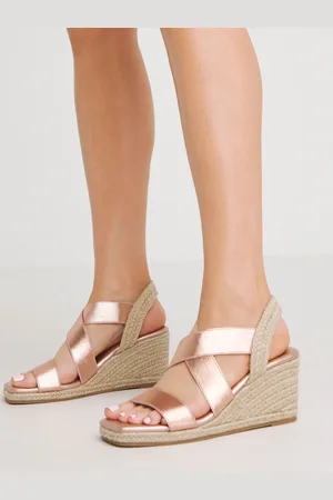 Simply Be Elastic Crossover Espadrille Wedge Sandals In Wide FitEU 38 (UK 5)