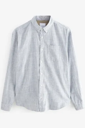 Next Textured Long Sleeve 100% Cotton ShirtM