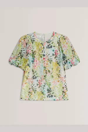 Ted Baker Micha Puff Sleeve Binding Detail Blouse36