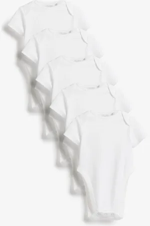 Next Zestaw 5 par body Hip Dysplasia z krótkim rękawem5 funtów (44 cm)