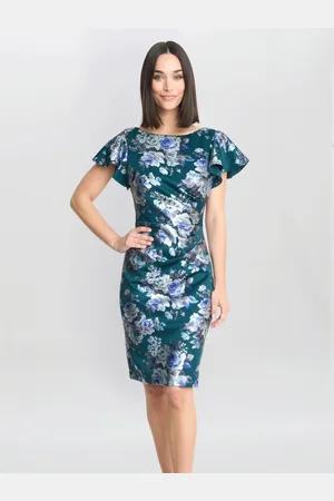 Gina Bacconi Grey Wanda Printed Dress44
