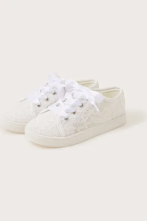 Monsoon Floral Print Lace Trainersuk4eu37