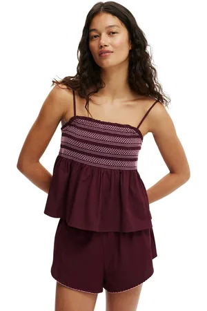 Cotton On Shirred Woven 100% Cotton Sleep SetX-Large