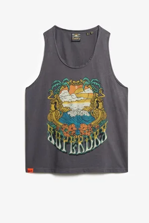 Superdry 100% Cotton Psych Surf Graphic Racer Vest40