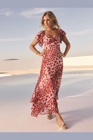 Friends Like These Kaskadowa sukienka midi z koronkowym wykończeniem i marszczonym materiałem Millie Mackintosh40