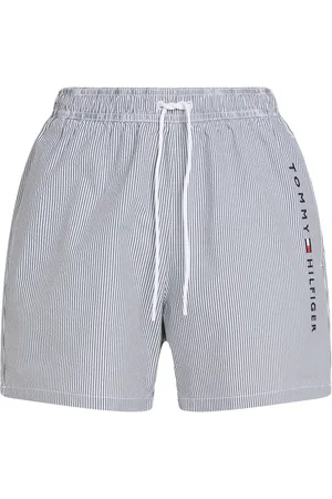 Tommy Hilfiger Medium Length Stripe Drawstring Swim TrunksS