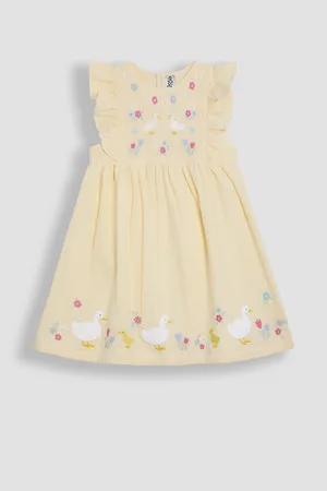 JoJo Maman Bébé Appliqué Seersucker Summer Dress7480 cm