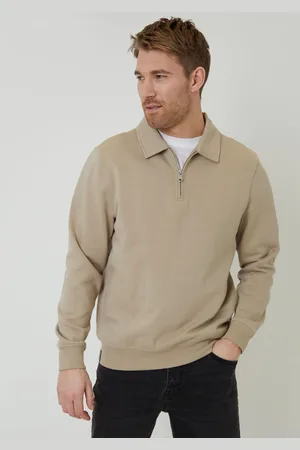 Threadbare Quarter Zip Collared Sweatshirt2X-L