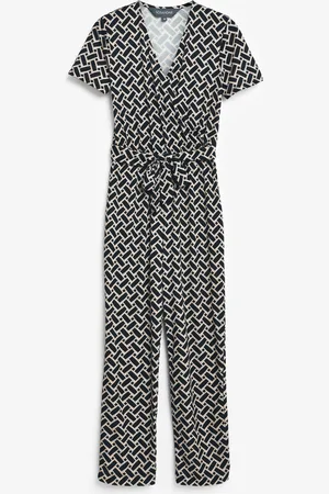 Sosandar Geometric Print Wrap Front Jumpsuit36 S