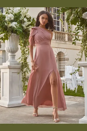 Lipsy London Bow One Shoulder Maxi Wedding Bridesmaid Dress42 R
