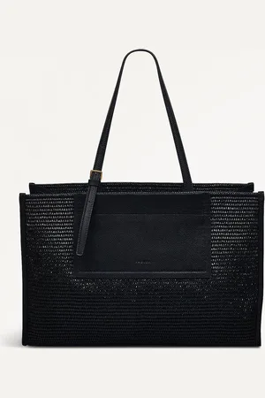 Radley Large The Burlington Raffia Open Top Black Tote BagJeden