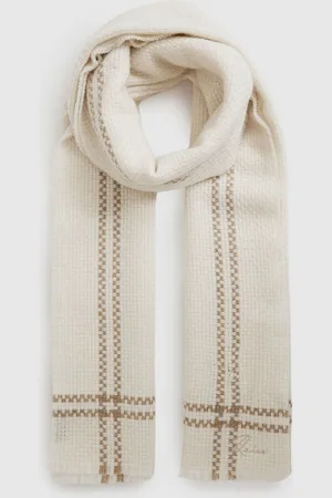 Reiss Liana Wool Cashmere Fringed ScarfJeden