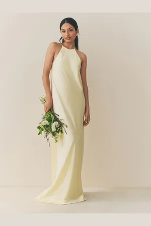 Next Satynowa sukienka maxi z wysokim dekoltemEU 46 Tall (UK 18 T)