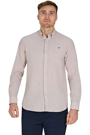 Raging Bull Natural Classic Long Sleeve Linen Shirt5X-L