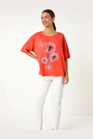 Roman 100% Cotton Dandelion Hotfix Tunic TopL