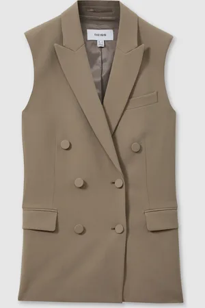Reiss Madelyn Double Breasted Longline Suit Waistcoat38