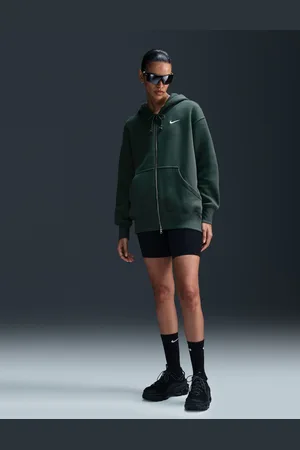 Nike Oversized Phoenix Fleece Mini Swoosh Full Zip HoodieL