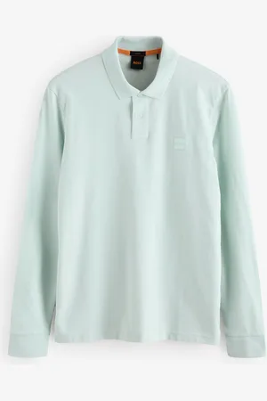 HUGO BOSS Slim Fit Passerby Box Logo Long Sleeve Polo ShirtX-Large