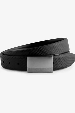 Next Reversible Carbon Print Smooth Leather BeltM