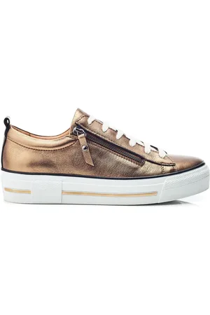 Moda In Pelle Filician Chunky Leather Zip and Lace Up TrainersEU 39 (UK 6)